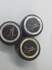 Trío de pinturas en gel metálico