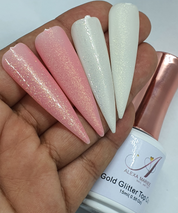 Gold Glitter Top Coat NonWipe 15Ml