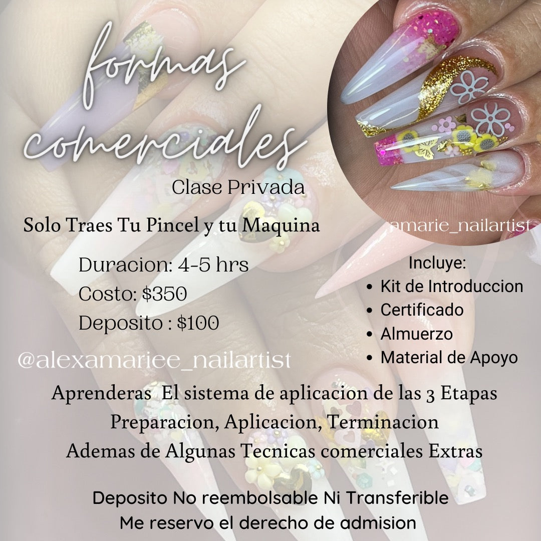 Clase Privada Formas Comerciales en Acrilico